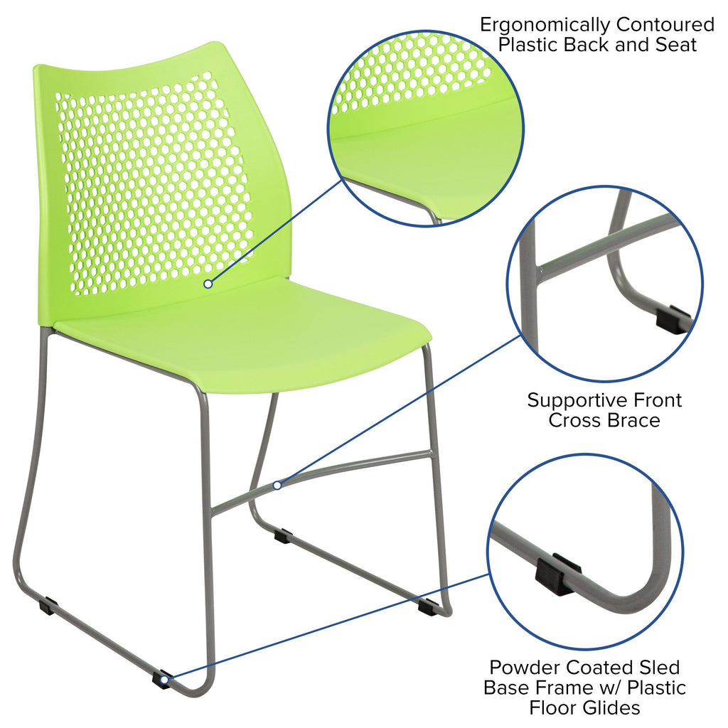 FLASH HERCULES Series Stack Chair 300 kg Capacity Air-Vent Back