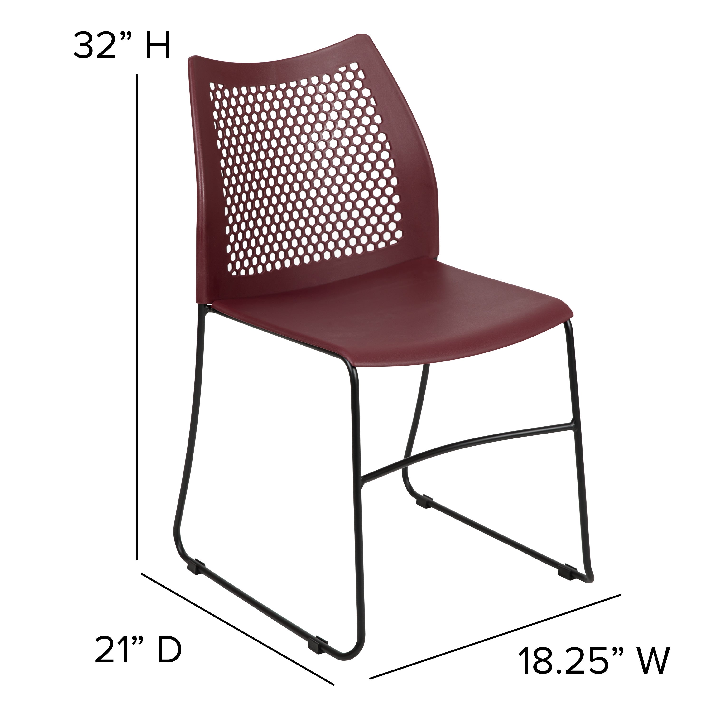 FLASH HERCULES Series Stack Chair 300 kg Capacity Air-Vent Back