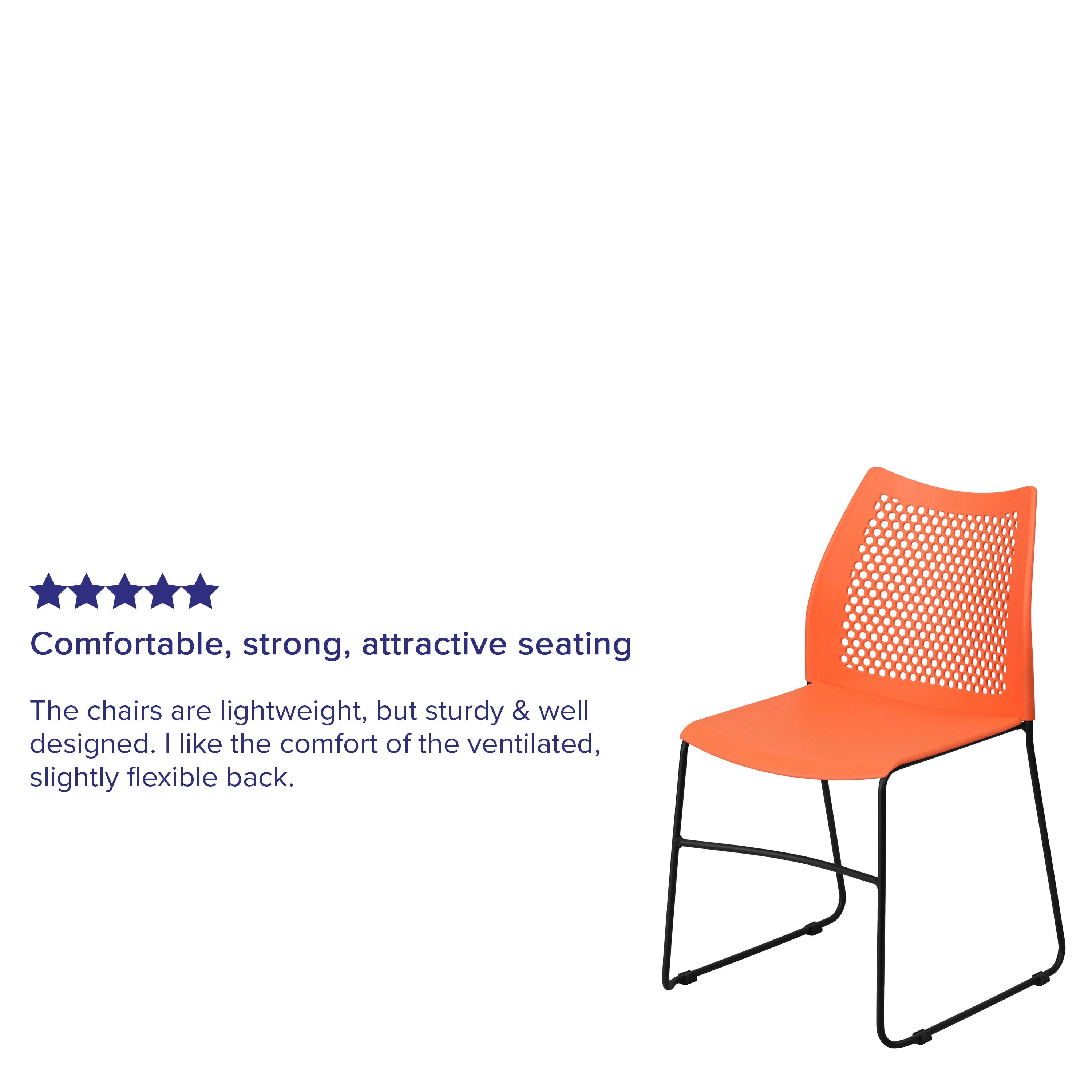 FLASH HERCULES Series Stack Chair 300 kg Capacity Air-Vent Back