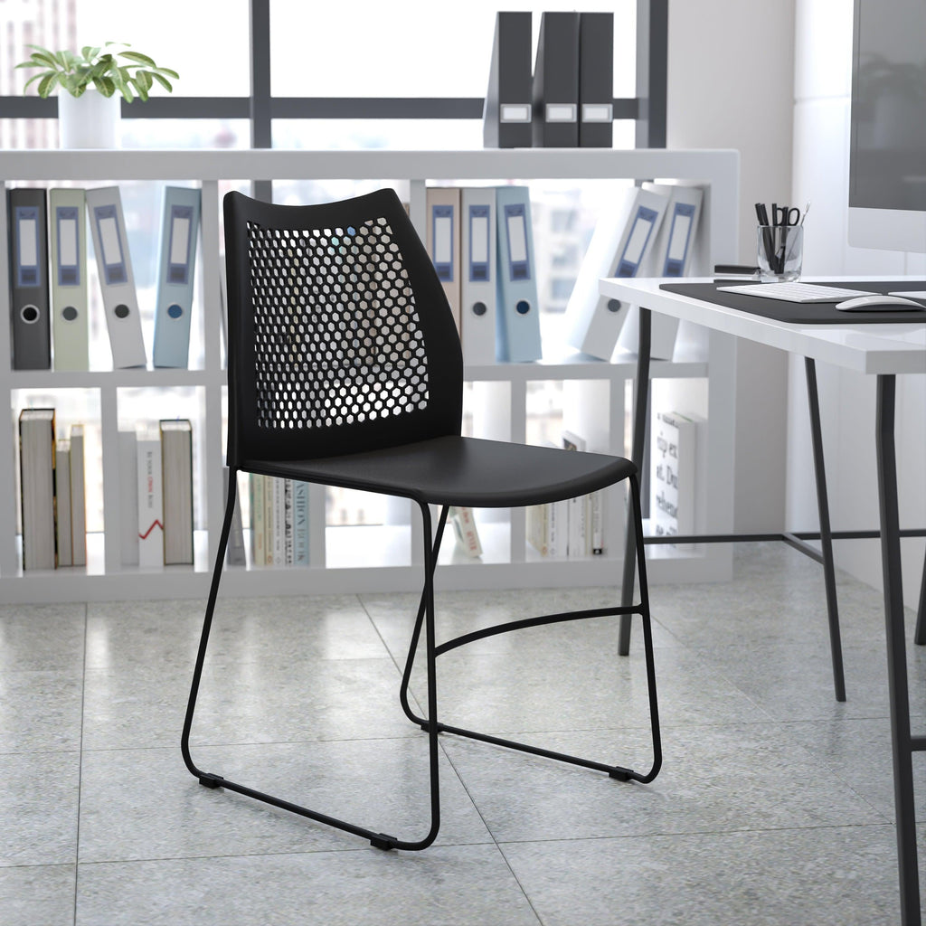 FLASH HERCULES Series Stack Chair 300 kg Capacity Air-Vent Back