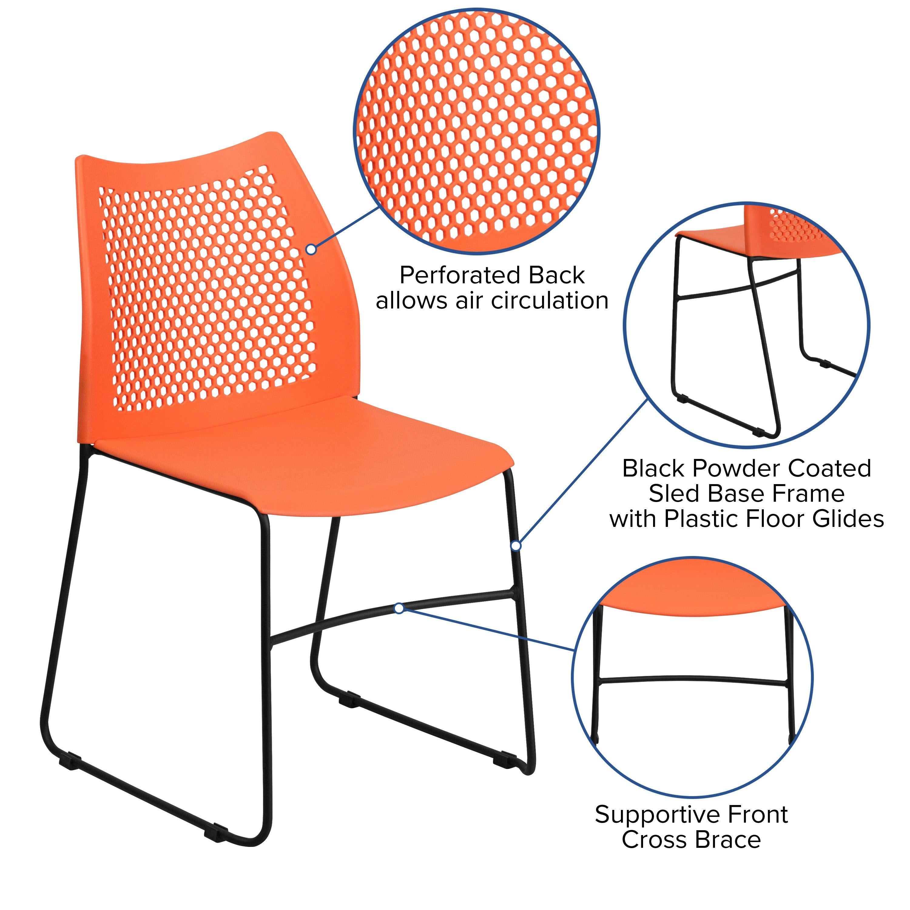 FLASH HERCULES Series Stack Chair 300 kg Capacity Air-Vent Back