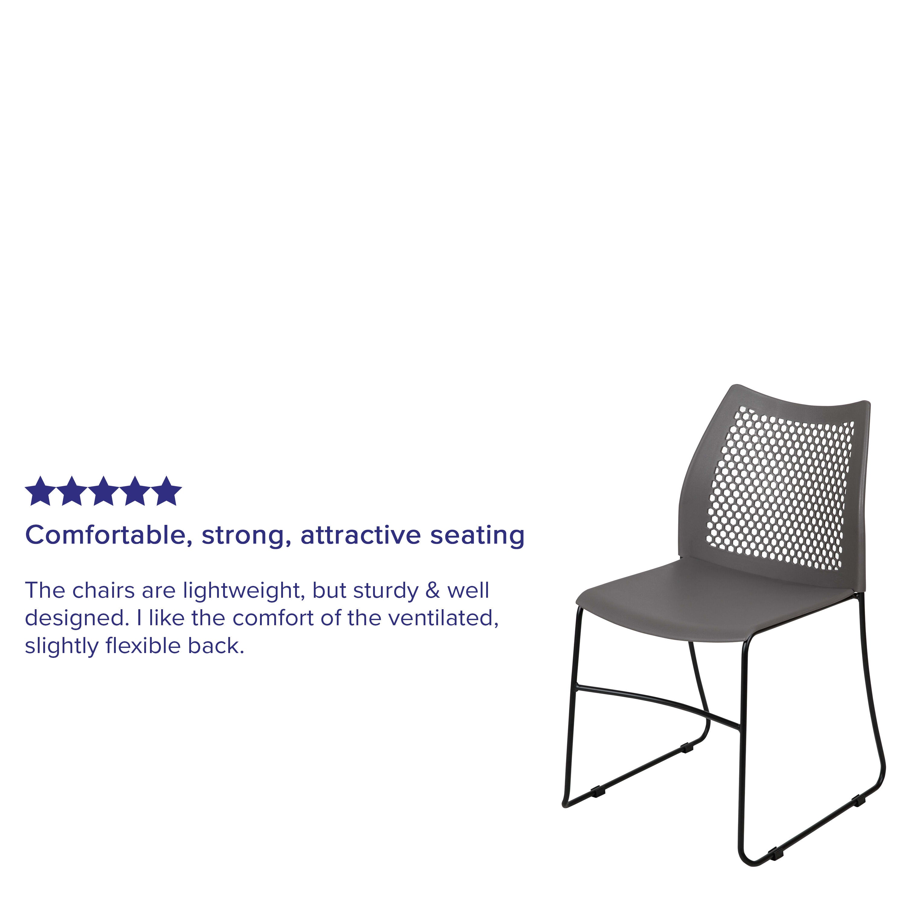 FLASH HERCULES Series Stack Chair 300 kg Capacity Air-Vent Back