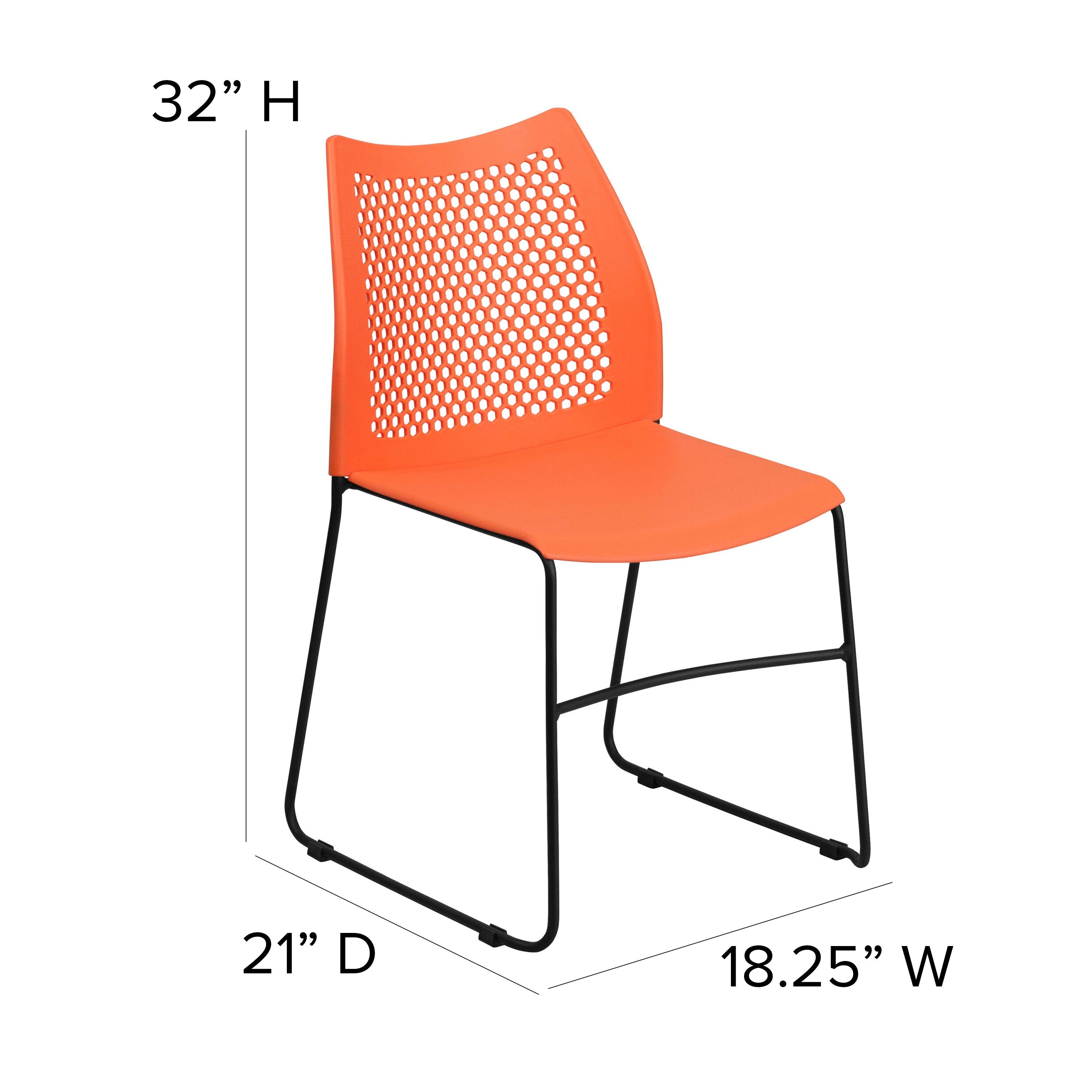 FLASH HERCULES Series Stack Chair 300 kg Capacity Air-Vent Back