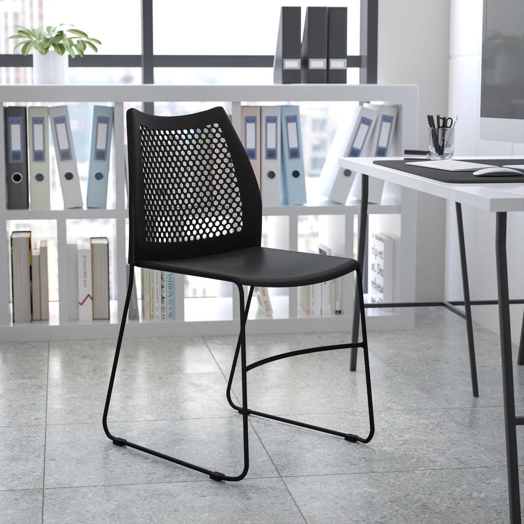 FLASH HERCULES Series Stack Chair 300 kg Capacity Air-Vent Back