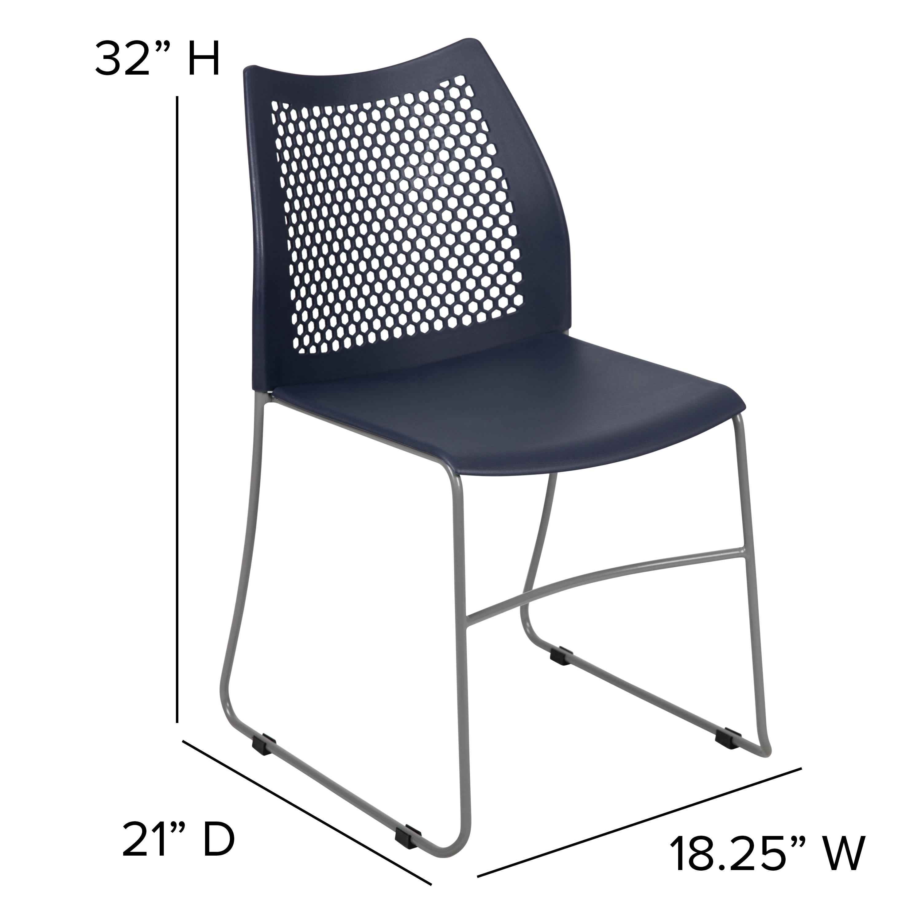 FLASH HERCULES Series Stack Chair 300 kg Capacity Air-Vent Back